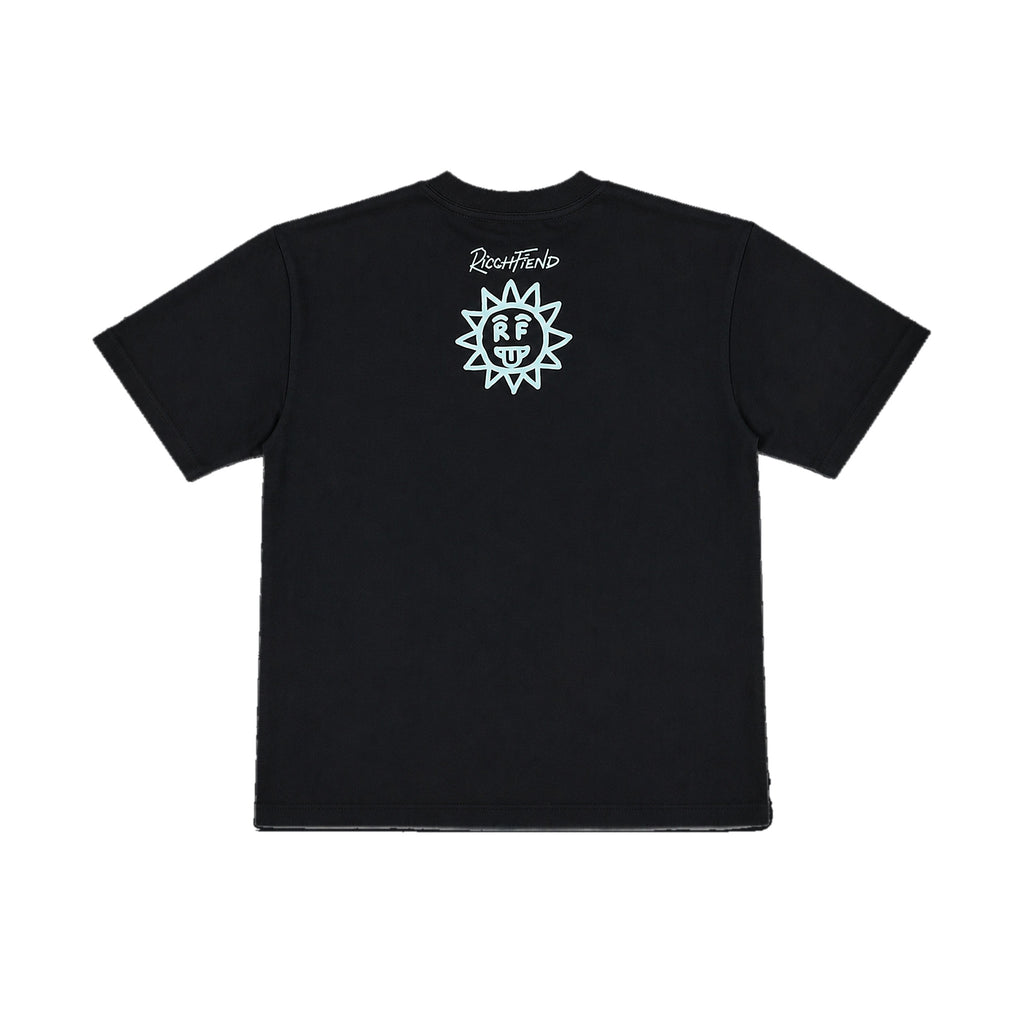 RICHER THAN YOU TEE in Black — back graphic