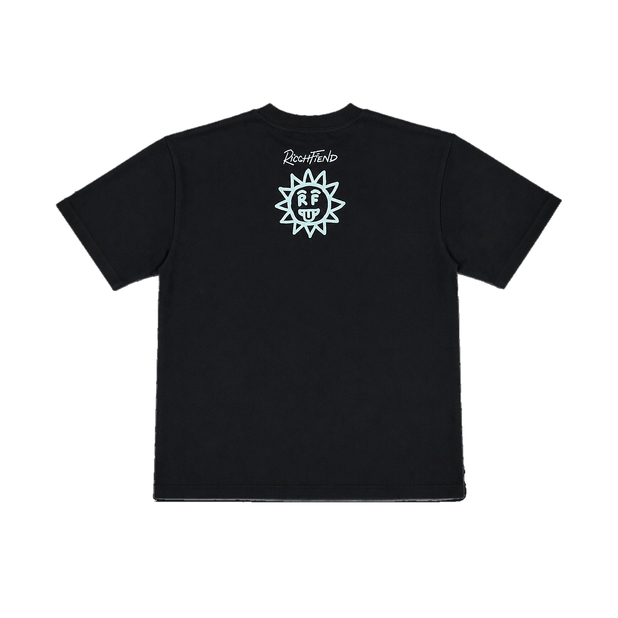 RICHER THAN YOU TEE in Black — back graphic