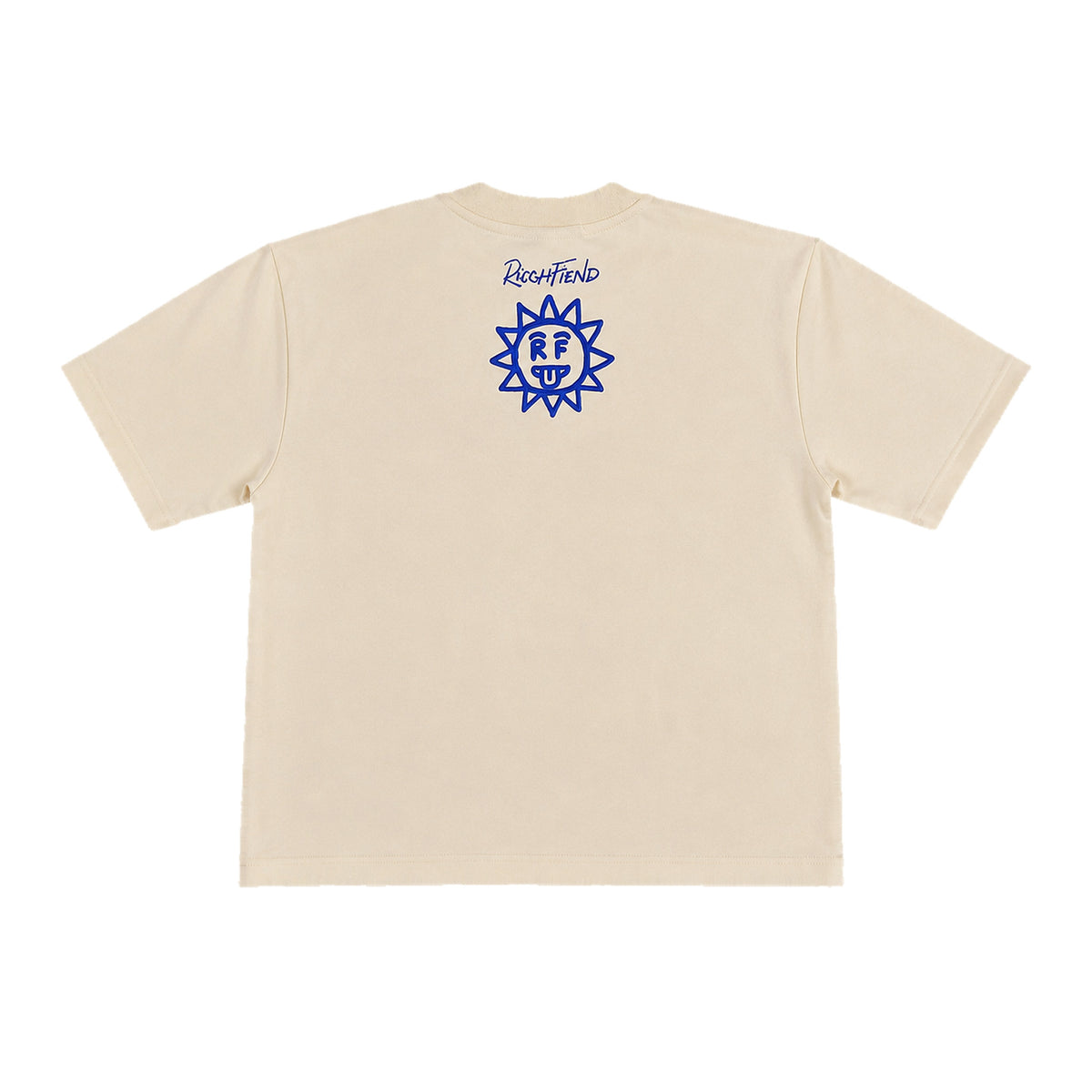 RICHER THAN YOU TEE in Cream — back graphic